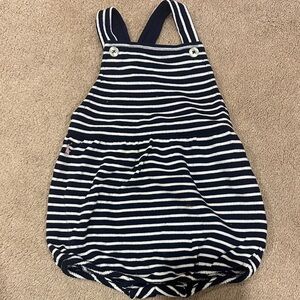 Ralph Lauren Navy and White Striped Overalls